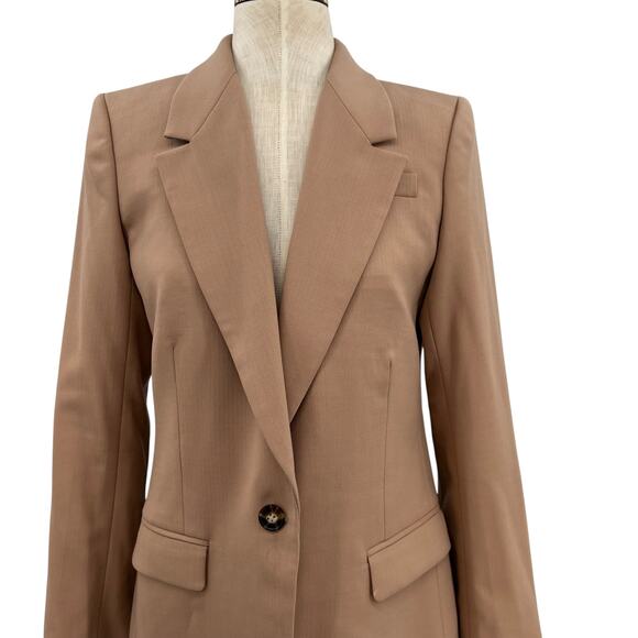 J. Crew Willa Blazer Jacket Italian City Wool Blend Camel Tan Size 4 - Picture 3 of 15
